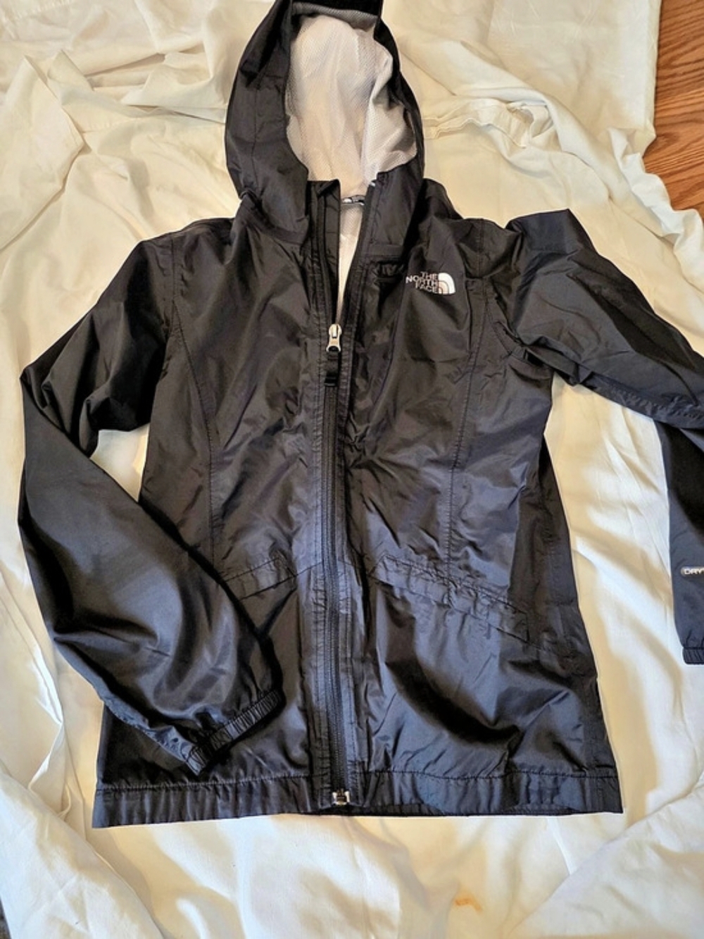 The North Face Girls Antora Rain Jacket Black Girls Medium